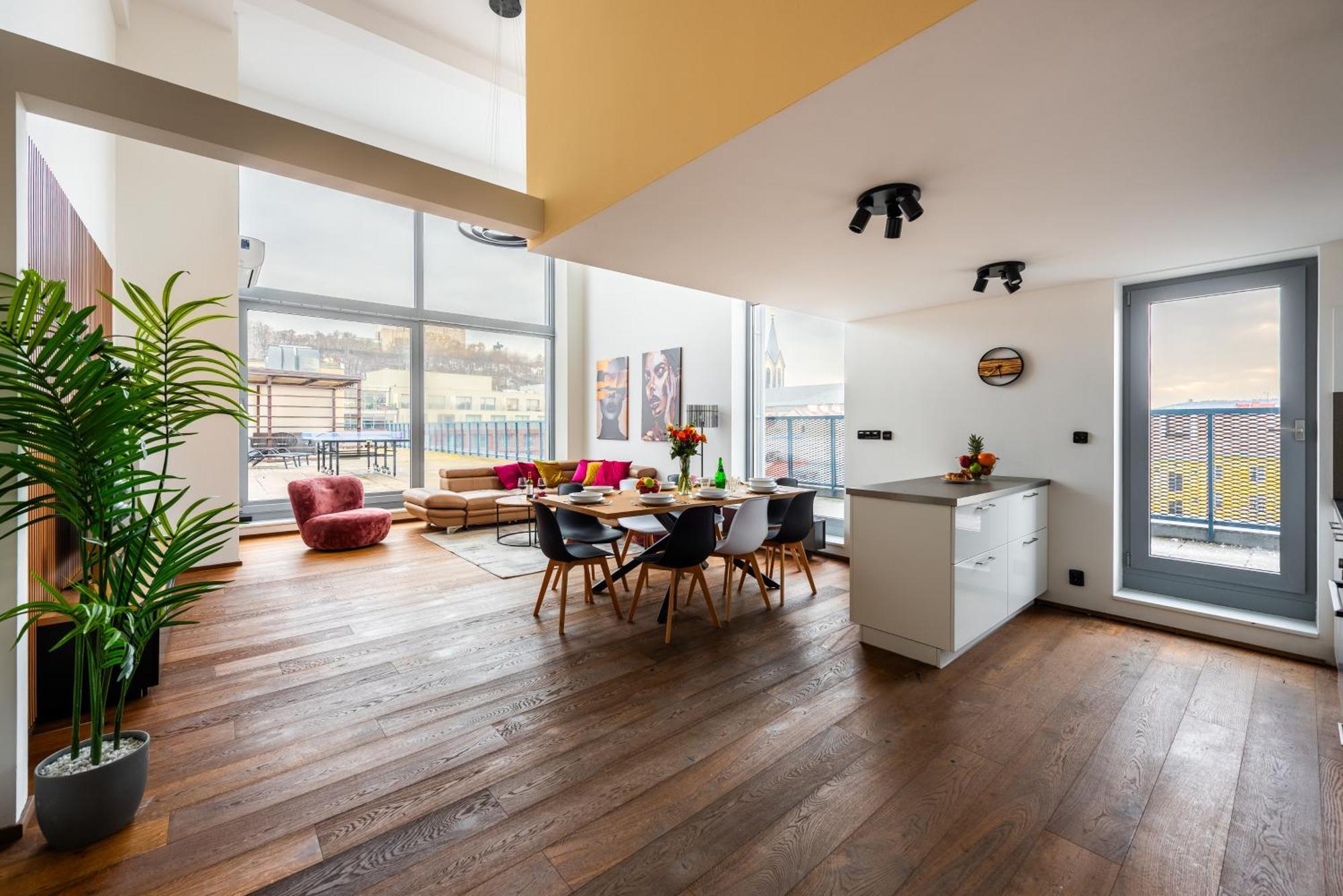 Premiumn Penthouse With Terrace In Praga